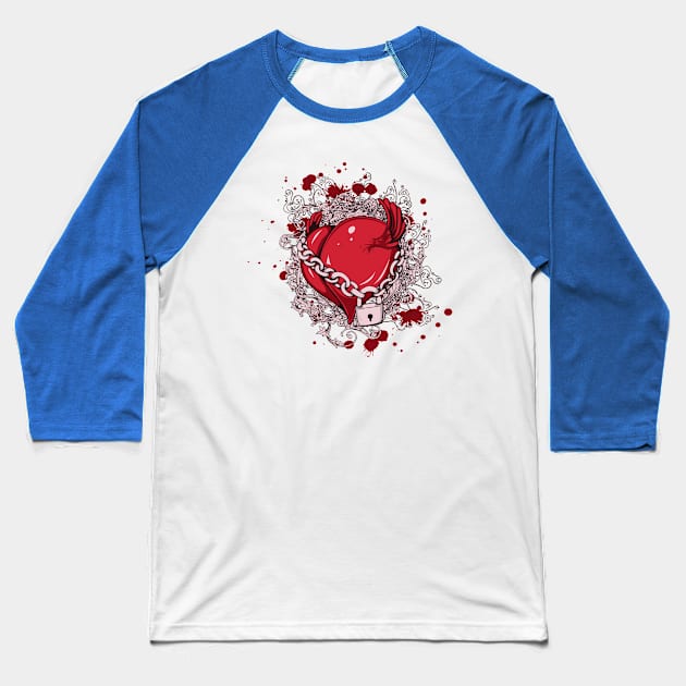 My Heart Is Locked Baseball T-Shirt by Tpixx